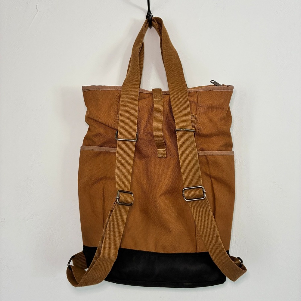 Carhartt Backpack Women's Brown Convertible Canvas Multi Pockets Gorpcore - Picture 3 of 15
